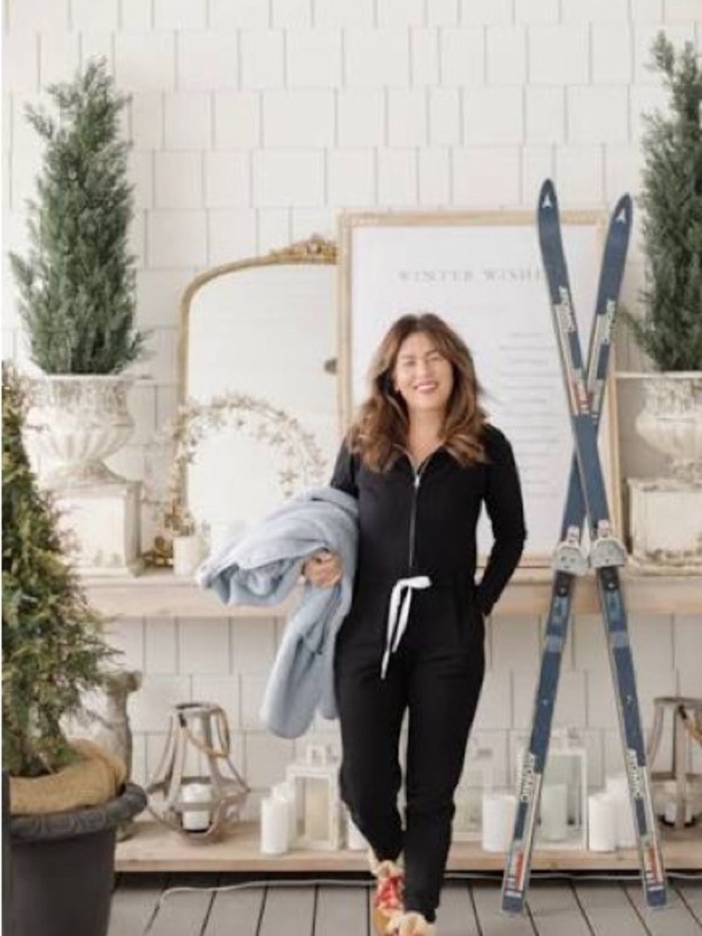 SMASH + TESS x Jillian Harris SHAY Romper Black White Zip-Front Jumpsuit Size XS